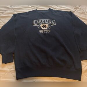 Vintage North Carolina Tar Heels UNC Embroidered Crewneck Sweatshirt Size XL
